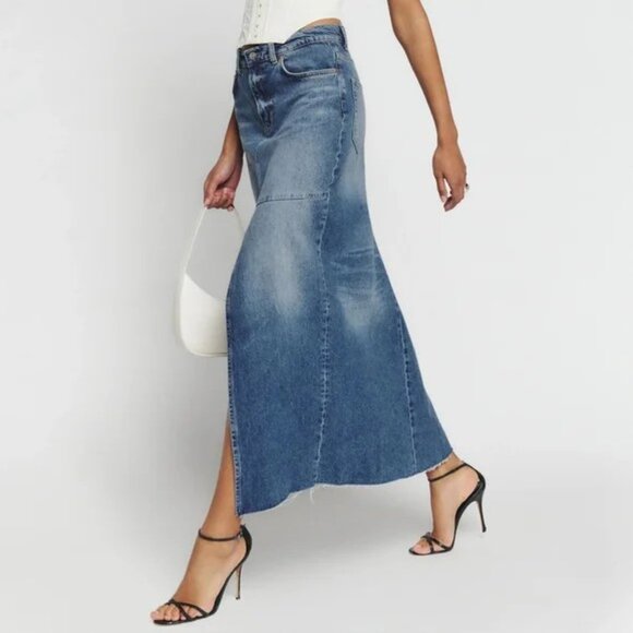 Reformation Jeans Tazz Maxi Denim Skirt - Picture 5 of 16